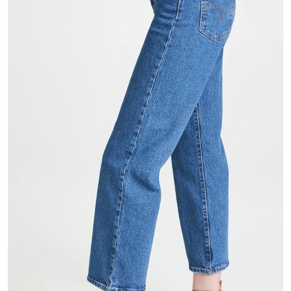 Levi’s Ribcage Straight Ankle Blue Wash Women's Jeans - Picture 2 of 7